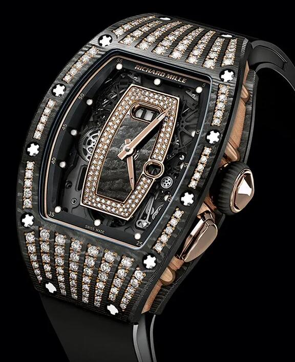 Richard Mille RM037 Automatic Carbon TPT diamond Watch Replica